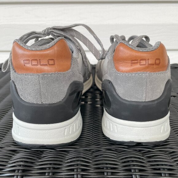 Men\'s Ralph Lauren Train 100 Suede-Mesh Sneakers Size 12 Medium main image 4